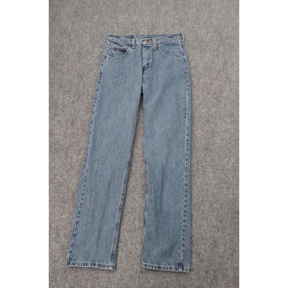 Wrangler Jeans Mens 28x32 Blue 100% cotton Medium Wash Denim Work Western